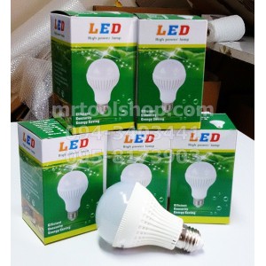 หลอด LED HIGH POWER 7W 12VDC PVC แสงสีขาว ขั้วE27 1lot(5หลอด) 1หลอด=66 บาท  ::::ราคาช่วงโปรโมชั่น ::::  